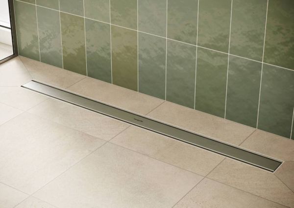 Hansgrohe RainDrain Compact Komplettset Duschrinne befliesbar für flache Installation, 120cm 56173000