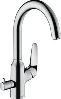 Hansgrohe Focus M42 Einhebel Küchenmischer mit Geräteabsperrventil, chrom