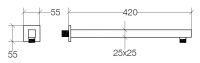 Vorschau: lineabeta SUPIONI Brausearm 42cm, Wandmontage 1/2", chrom