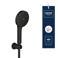Vorschau: Grohe Vitalio Joy+ 120 Wandhalterset 3 Strahlarten, schwarz matt 1348652430