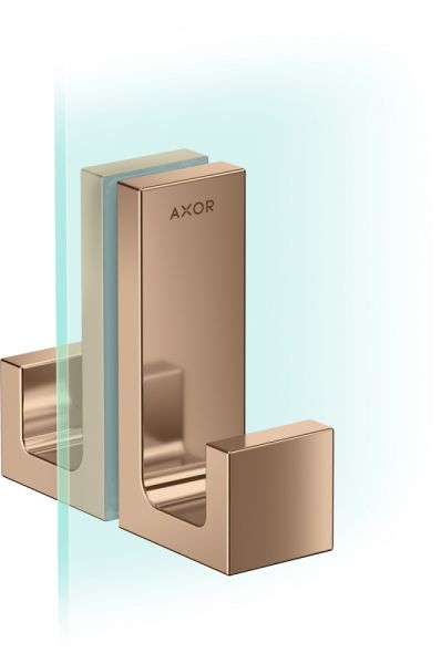 Axor Universal Rectangular Duschtürgriff, polished red gold 42639300