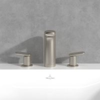 Vorschau: Villeroy&Boch Antao Dreiloch-Waschtischarmatur mit Push-Open Ablaufgarnitur