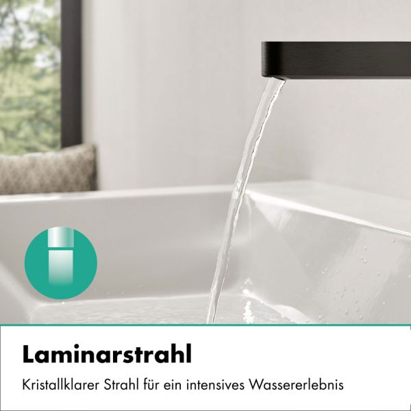 hansgrohe Finoris Waschtischarmatur 22,5cm, Wandmontage, brushed black chrome