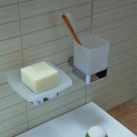 emco loft Seifenhalter Wandmodell, Kristallglas satiniert, chrom 053000100