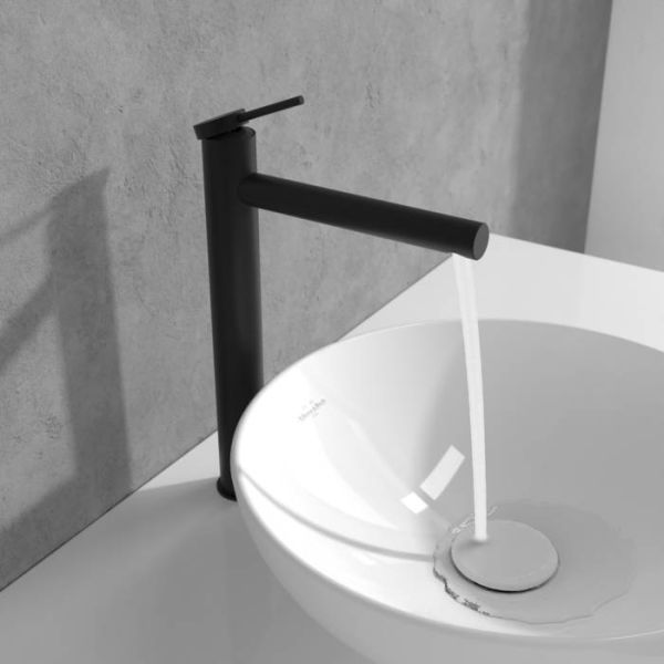 Villeroy&Boch Loop&Friends Einhebel-Waschtischarmatur, Ausladung 181mm schwarz matt TVW106106153K5