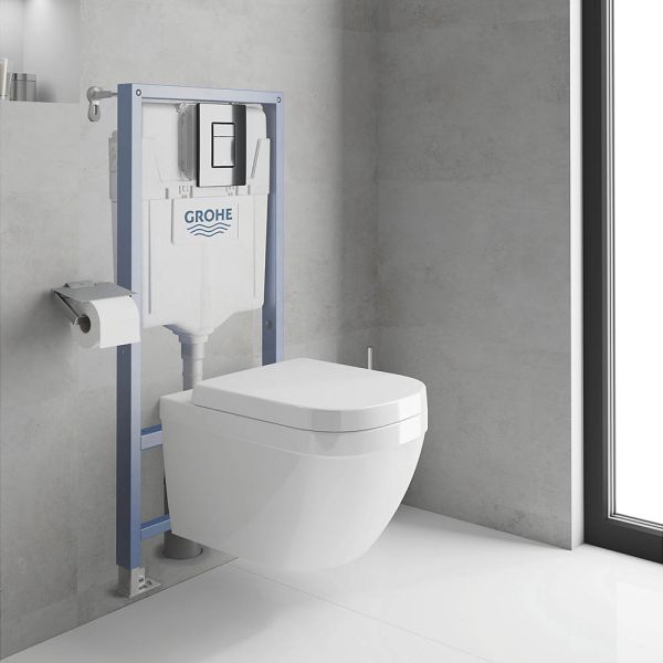 Grohe Rapid SL 3-in-1 Rapid SL Montageelement 1,13m mit Betätigungsplatte in schwarz glänzend