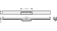 Vorschau: Hansgrohe RainDrain Flex Fertigset Duschrinne 100cm, kürzbar, zur Wandmontage, edelstahl gebürstet