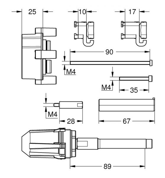 Grohe Universal-Verlängerungsset 25mm für Rapido SmartBox