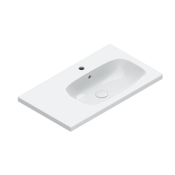Catalano Alvea Waschtisch Becken rechts, 80x46cm, weiß CataGlaze+ 1 Hahnloch 0620831001