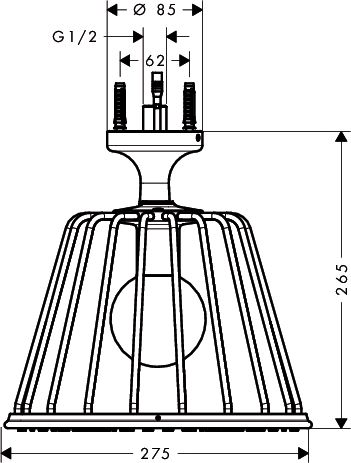 Axor LampShower 1jet mit Deckenanschluss designed by Nendo