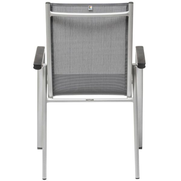 KETTLER CIRRUS Silver-Line Stapelsessel silber/anthrazit-grau 0100361-0001