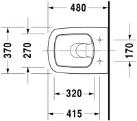 Vorschau: Duravit DuraStyle Wand-WC 48x37cm, eckig, weiß 25390900001