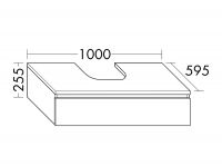 Vorschau: Burgbad Cube Waschtischunterschrank 100x59,5cm, 1 Auszug, passend zu Grohe Cube