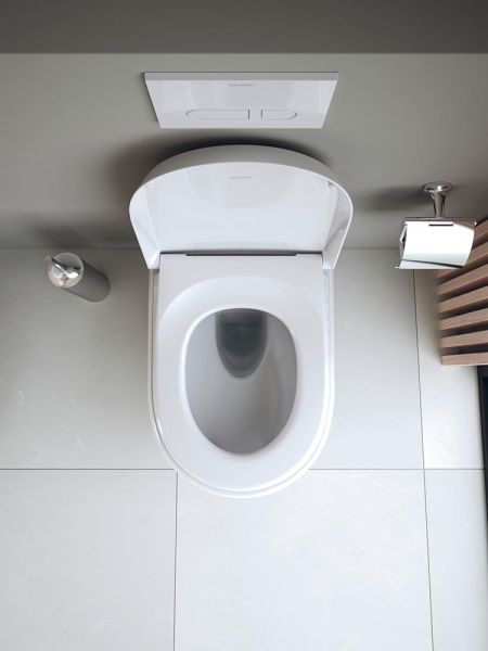 Duravit Qatego Wand-WC 57cm, Tiefspüler, spülrandlos, Abgang waagerecht, weiß