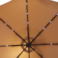 Vorschau: NetSpa Sonnenschirm mit LED-Beleuchtung und Schirmständer, beige