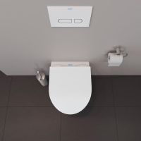 Vorschau: Duravit No.1 Wand-WC Set inkl. WC-Sitz mit Absenkautomatik, 48x36,5cm, oval, rimless, weiß