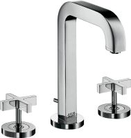 Axor Citterio 3-Loch Waschtischarmatur 170, Zugstangen-Ablaufgarnitur, Auslauf 14cm, chrom 39133000