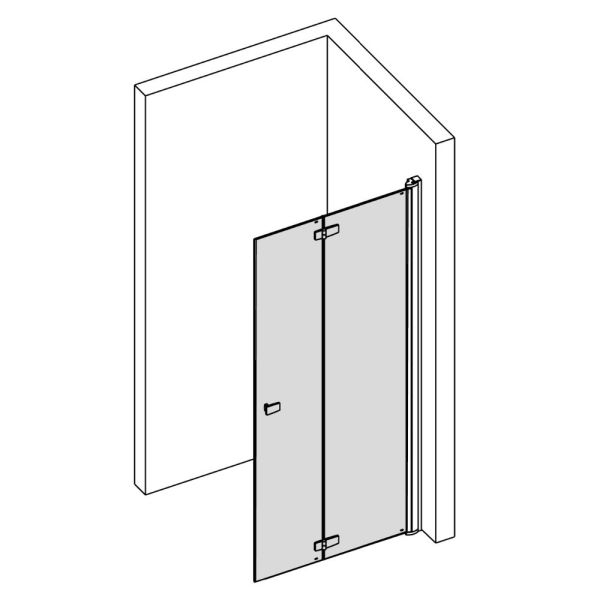 Provex Kombi Free KW-5 Walk-In Duschtrennwand mit Faltelement