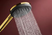 Vorschau: hansgrohe Raindance Alive Select S Duschset 125 Duschstange 65cm polished gold optic 24602990