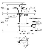 Vorschau: Grohe Eurosmart Einhand-Waschtischbatterie S-Size, mit Ablaufgarnitur, chrom