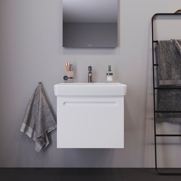 Duravit No.1 Badmöbel-Set 65cm mit Waschtisch, Spiegel, 1 Auszug und Innenschublade