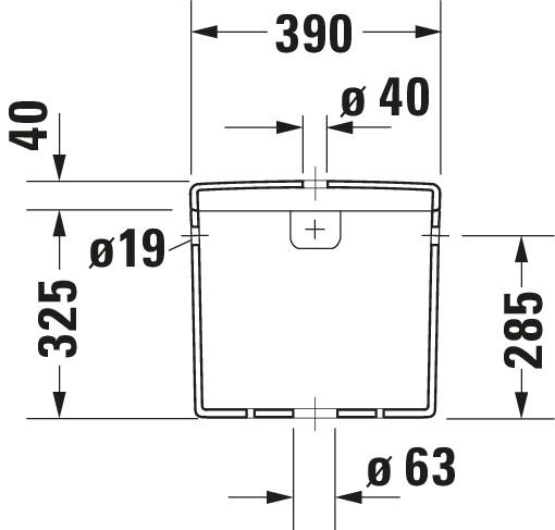 Duravit Starck 3 Spülkasten 3/6L mit Dual Flush, Anschluss rechts oder links, weiß