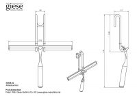 Vorschau: Giese Haken mit Wischer für Glasduschwand, chrom