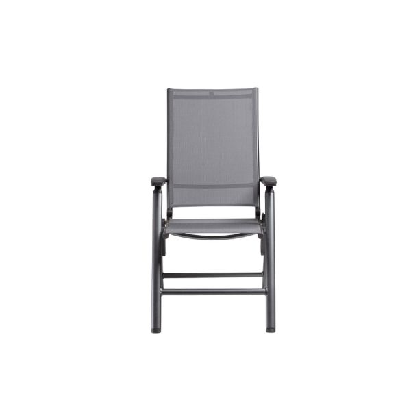 KETTLER CIRRUS Silver-Line Multipositionssessel, Sitzhöhe 50cm, anthrazit/anthrazit-grau
