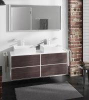 Vorschau: Hansgrohe Xevolos E Konsole 137cm für 2 Aufsatzwaschtische 50cm