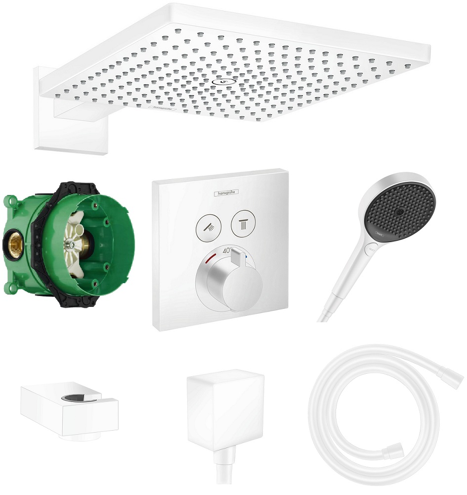 mattweiß 15763700 Hansgrohe ShowerSelect Thermostat Unterputz