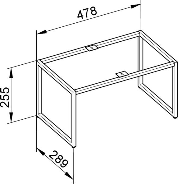 Keuco X-Line Bodengestell, 48x25,5cm 33198180006