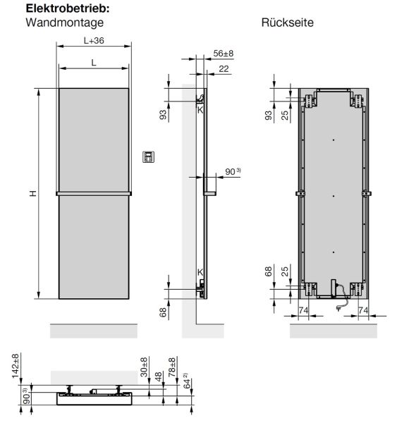 Zehnder Fina Lean Bar Design-Heizkörper, Betrieb rein elektrisch