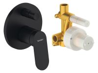 Duravit Wave Einhebelmischer Unterputz Set rund, schwarz matt WA4210008046