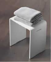 RIHO Solid Surface Badezimmer Duschhocker, weiß matt