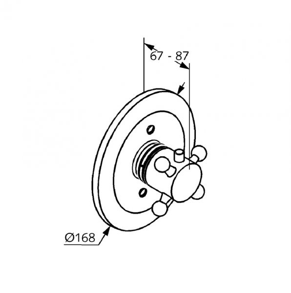 Kludi 1926 Unterputz-Thermostat ohne Absperrventil, chrom