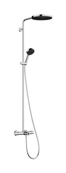 hansgrohe Pulsify S Puro Duschsystem 260 EcoSmart mit Wannenthermostat Ecostat Fine, chrom