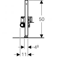 Vorschau: Geberit Duofix Element für Dusche, 50cm, mit Wandablauf, für Estrichhöhe am Einlauf 65–90mm