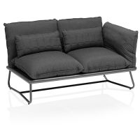 Vorschau: KETTLER GENTLE LOUNGE Outdoor Sofa 6-Sitzer mit Tisch, anthrazit matt/sooty