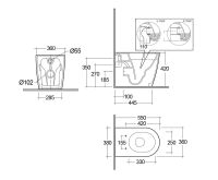 Vorschau: Kludi RESA R Spiralflush-Stand-WC 55cm, weiß