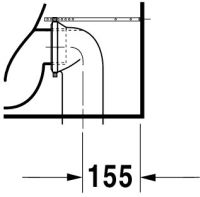 Vorschau: Duravit Happy D.2 Stand-WC für Kombination, Tiefspüler, WonderGliss, weiß