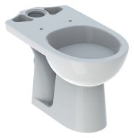Vorschau: Geberit Renova Stand-WC für AP-Spülkasten aufgesetzt, Tiefspüler, Abgang horizontal, weiß