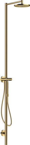 Axor Starck Duschsäule mit Thermostat und Kopfbrause 240 1jet, polished gold-optic 12672990