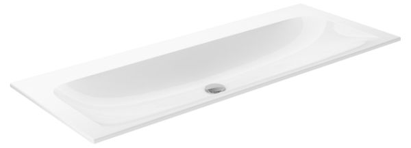 Keuco X-Line Keramik-Waschtisch ohne Hahnloch, 120,8x1,7x49,4cm 33180311200