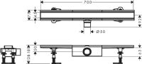 Vorschau: Hansgrohe RainDrain Compact Komplettset Duschrinne für Standardinstallation, 70cm 56176800