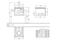 Vorschau: Villeroy&Boch Legato Waschtischunterschrank 45x50cm für Aufsatzwaschtisch, 1 Auszug B56500DH