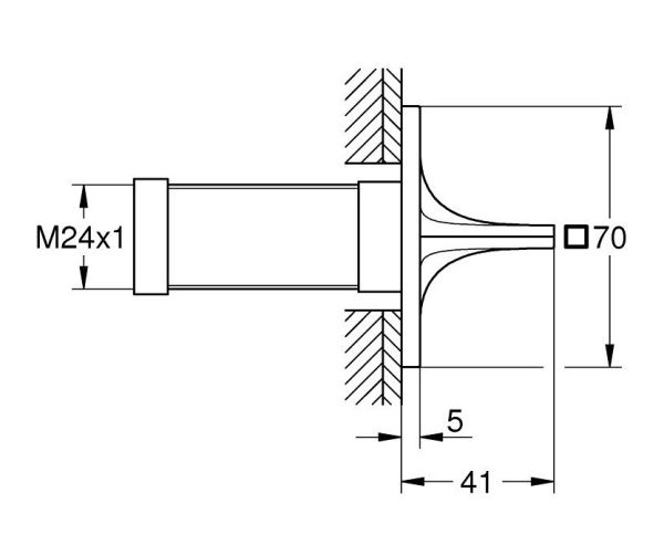 Grohe Allure Unterputz-Ventil-Oberbau mit Hebelgriff