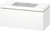 Vorschau: Duravit L-Cube c-bonded Set 100x48cm mit Vero Air Waschtisch mit 1Schublade, ohne Hahnloch weiß matt LC6918N1818