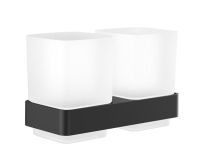 emco loft Doppelglashalter Kristallglas satiniert, schwarz 052513300