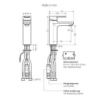 Vorschau: WimTec PROOF E4 - HyPlus ND 9 V Batteriebetrieb Waschtischarmatur Niederdruck, chrom
