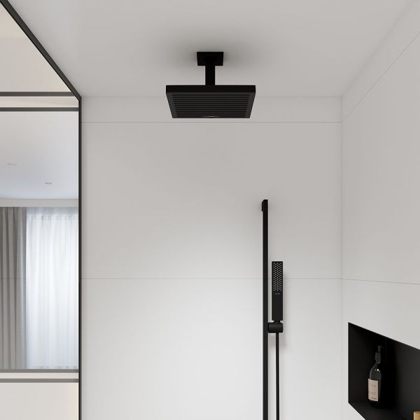 hansgrohe Deckenanschluss E 10cm, schwarz matt